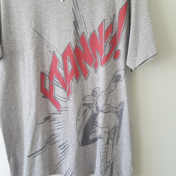 Uniqlo Marvel Spiderman Gray Graphic Tee Shirt L - Picture 3 of 4
